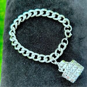 German Silver Aroma Therapy Perfume Bottle Charm Bracelet